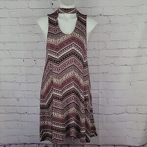 Rue 21 Behemian Sleeveless multicolored stretchy summer dress. Size Small
